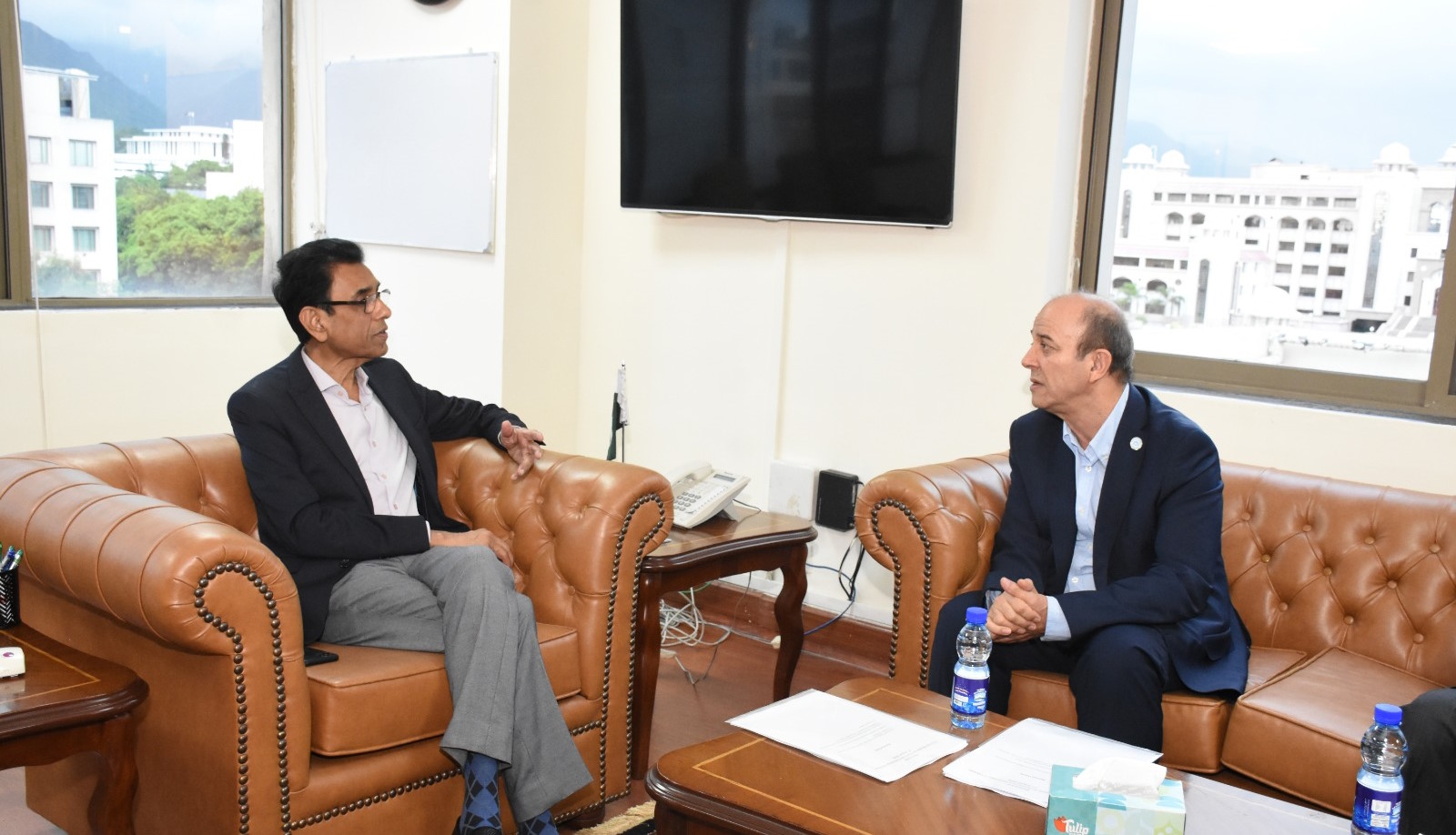 Prof. Seyed Komail Tayebi President ECO Science Foundation called on the Federal Minister for Science and Technology Dr Khalid Maqbool Siddiqui in Islamabad on the August 1, 2024