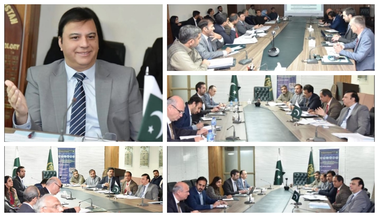 World Bank delegation and Engr. Sajid Baloch, Secretary, Ministry of Science and Technology (MOST) discuss collaboration for Quality Standards and Comformity Assessment Institutions (PSQCA, PNAC, PCSIR, NMIC) to enhance exports