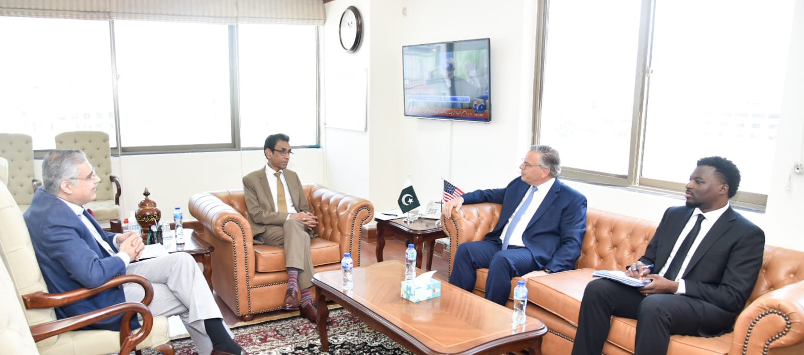 US Ambassador Donald Blome called on the Minister for Science and Technology Dr Khalid Maqbool Siddiqui in Islamabad.
