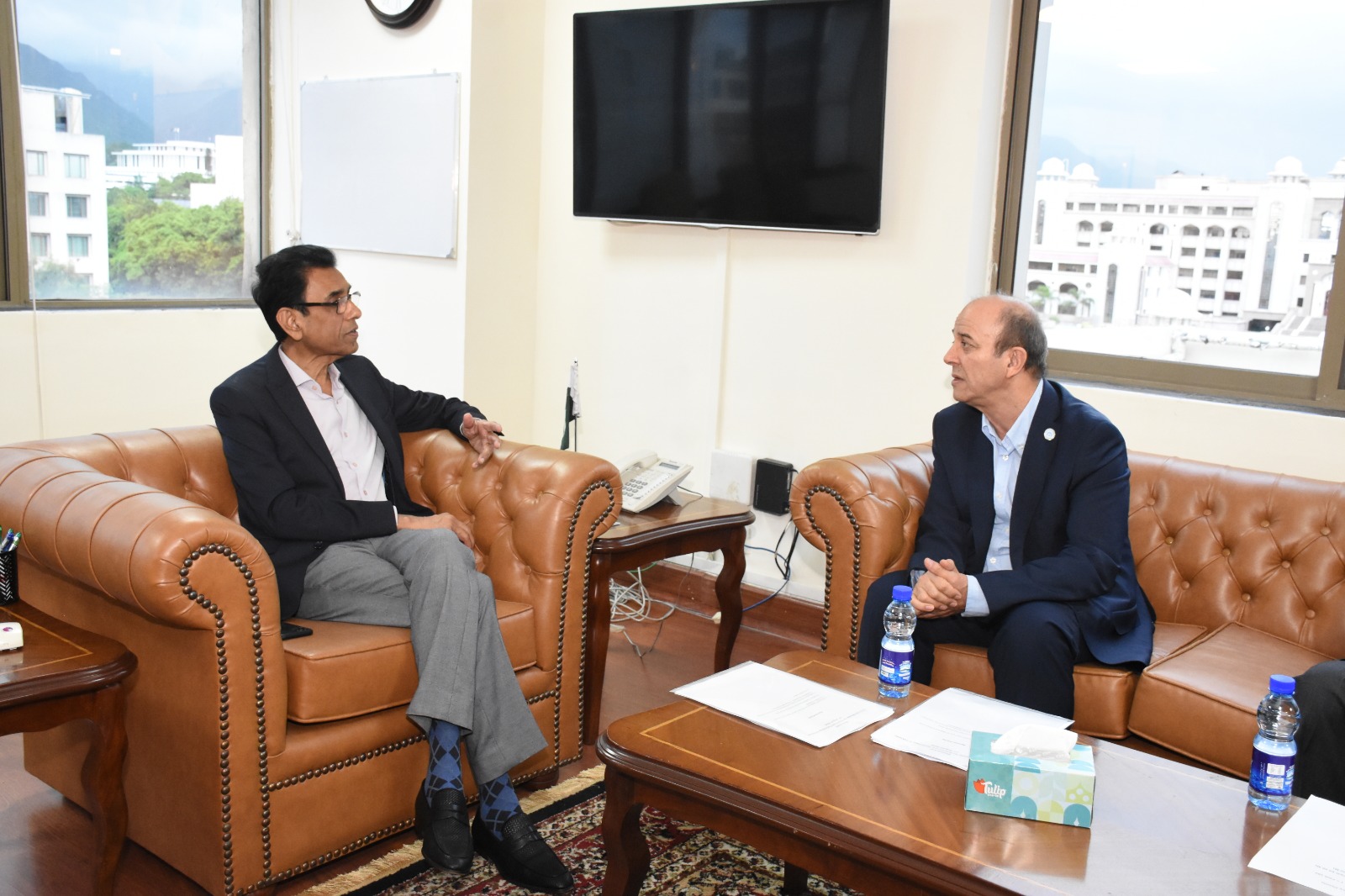 Prof. Seyed Komail Tayebi President ECO Science Foundation called on the Federal Minister for Science and Technology Dr Khalid Maqbool Siddiqui in Islamabad on the August 1, 2024