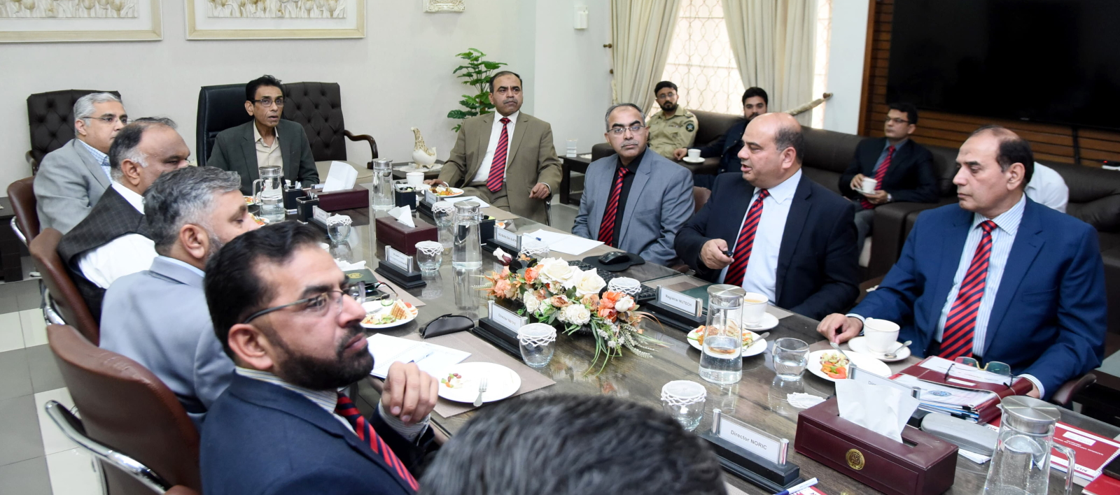 Federal Minister for Science and Technology, Dr. Khalid Maqbool Siddiqui addressing an inaugural  fellowships programme for Palestinian students in Islamabad on 2-4-2024